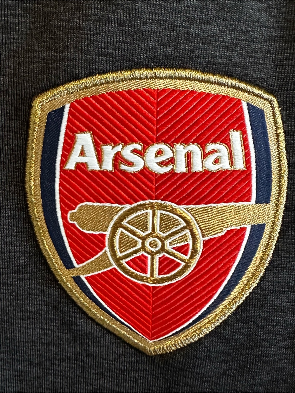 Arsenal F.C. 1/4-zip Pullover Heathered Gray Soccer Jersey - Picture 3 of 8